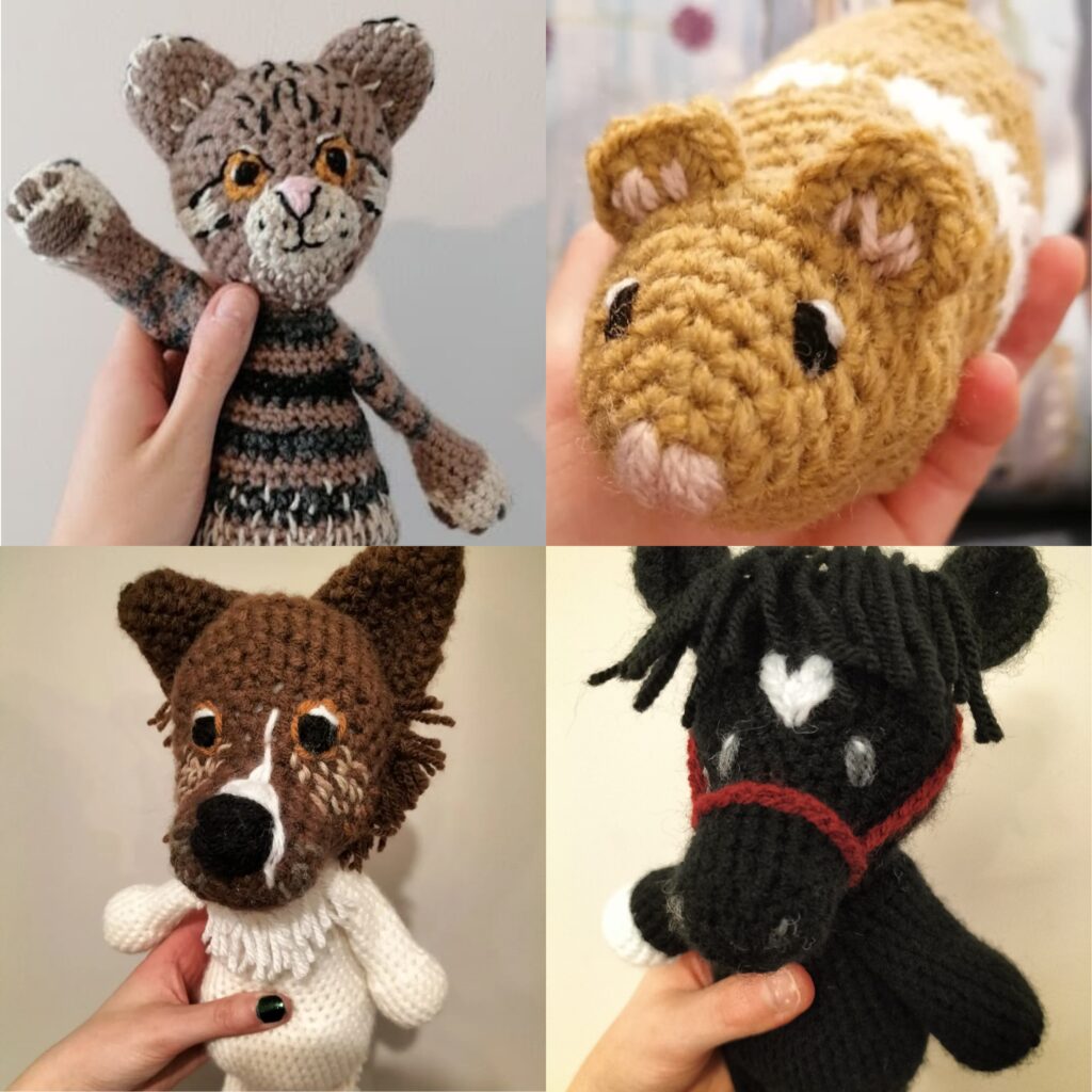 custom crochet pet portraits